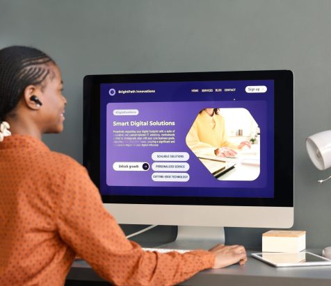 Computer Screen with Website on Screen